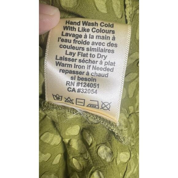 Anthropologie X Porridge Womens Size Small Green Textured Swing Top Tassel Tie - Picture 10 of 12